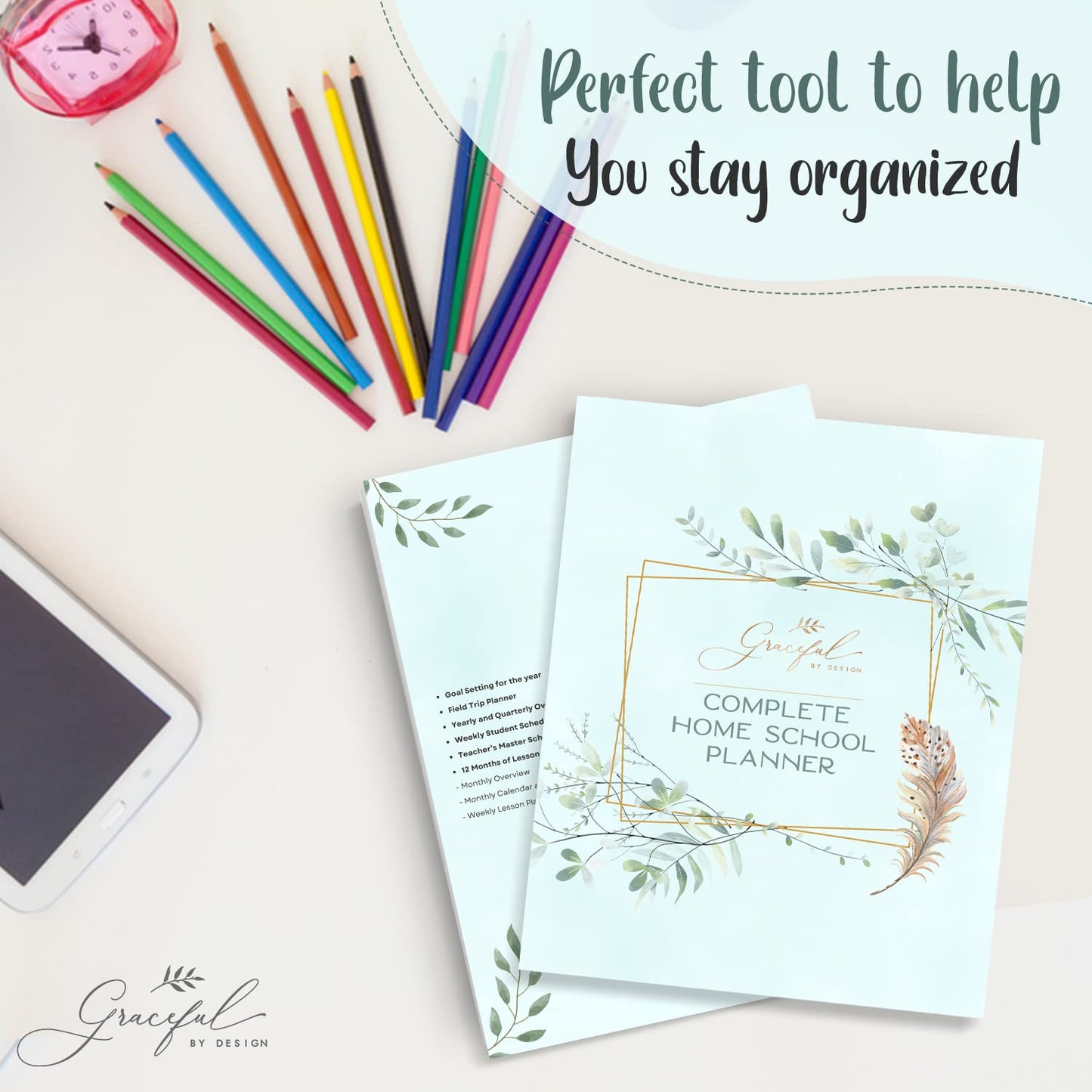 Complete Homeschool Planner: An Undated Daily, Weekly, and Monthly Lesson Planner for up to 6 Students