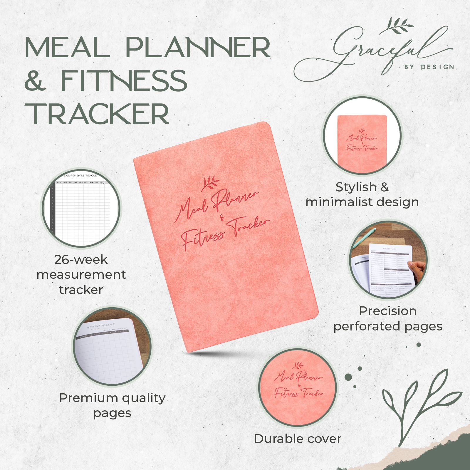 Weekly Meal Planner and Fitness Tracker - Log Workouts, Track Food & Macros