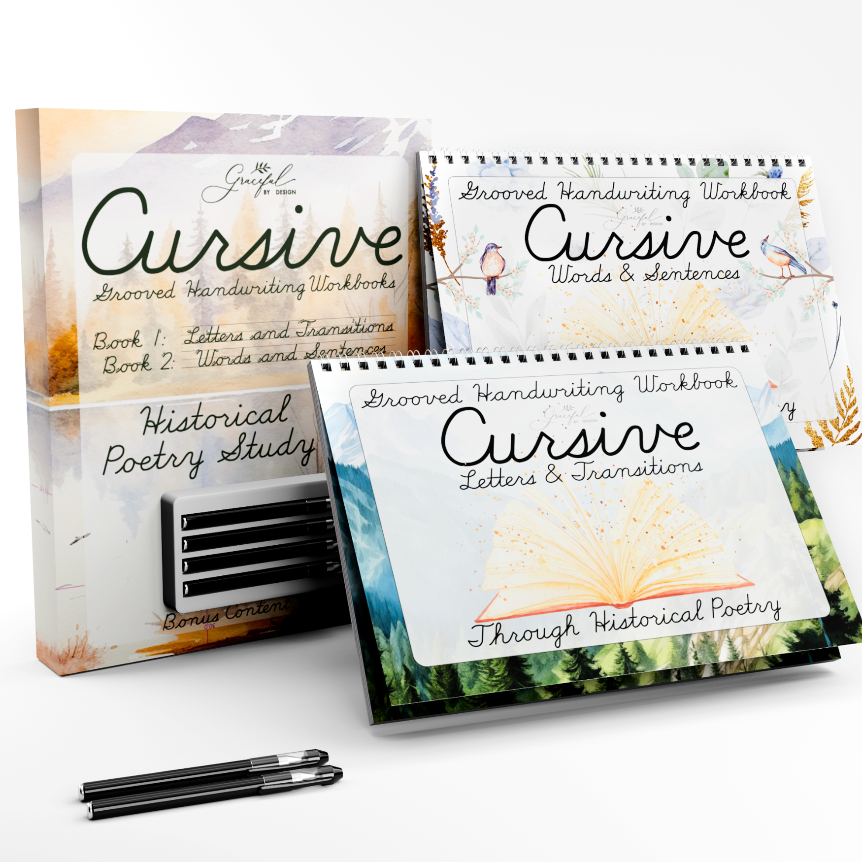 Cursive Reusable Grooved Handwriting Workbooks