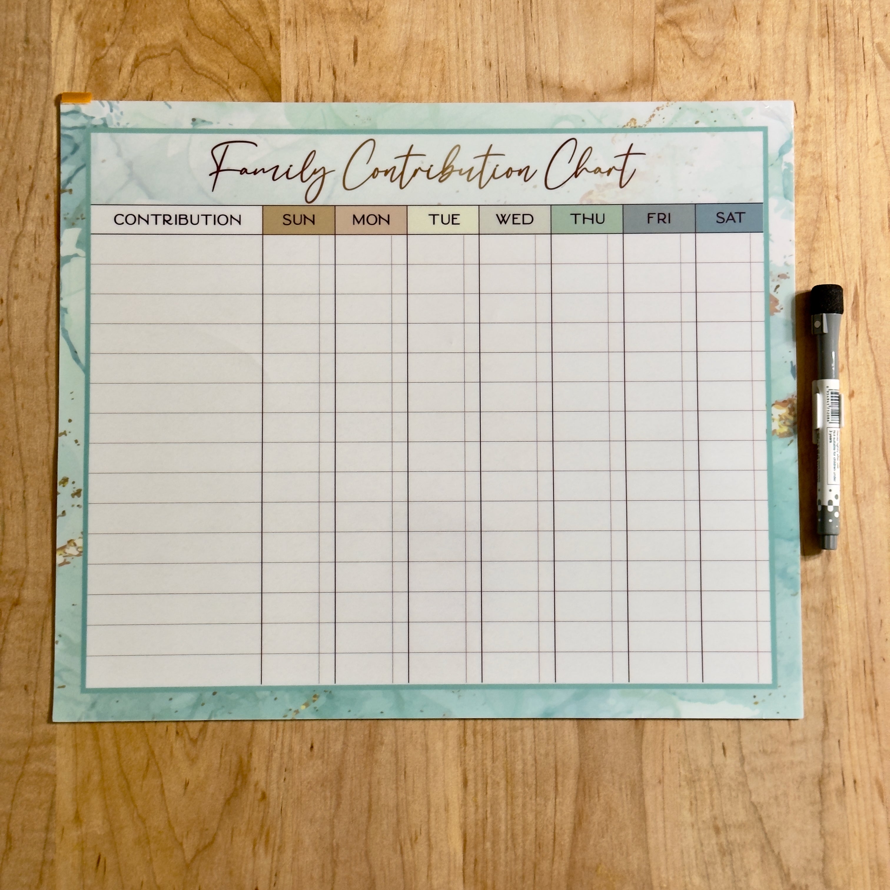 Flexible Stick Weekly Chore Chart and Emotion Tracker for Kids - For Any Flat Surface