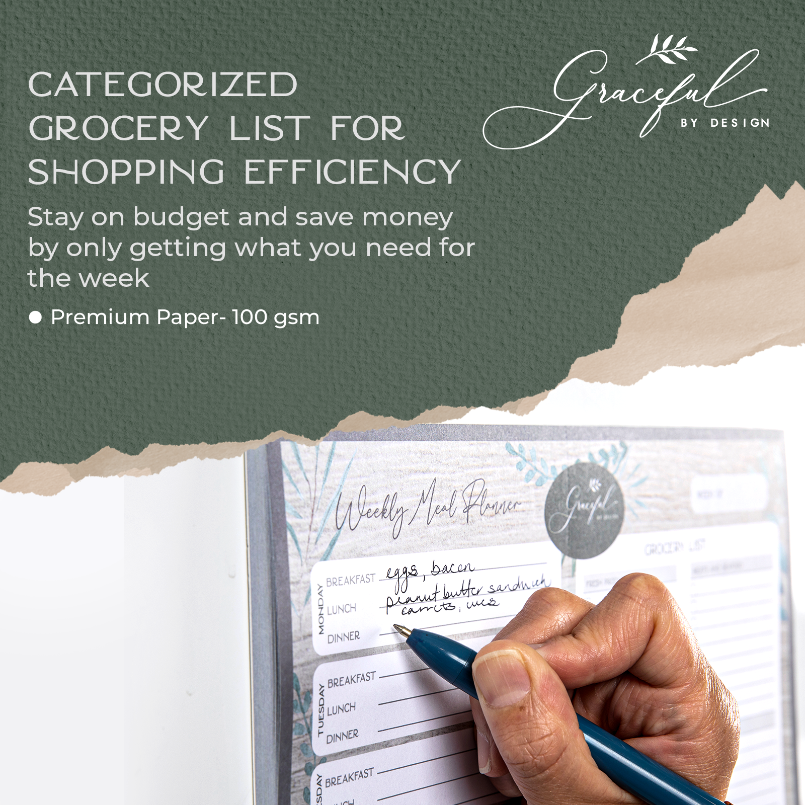 Meal Planner And Shopping List Notepad