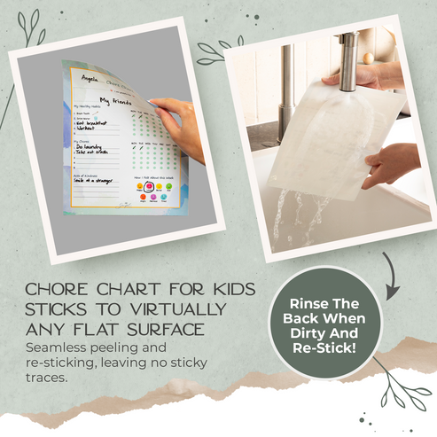 Flexible Stick Weekly Chore Chart and Emotion Tracker for Kids - For A ...